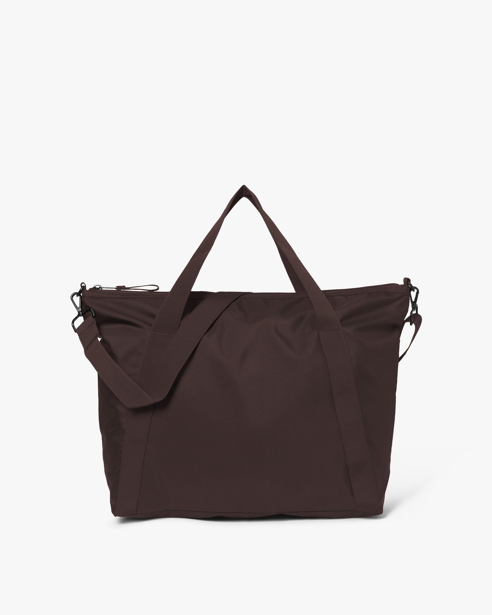 Large Tonal Nylon Crossbody Shopper Taske