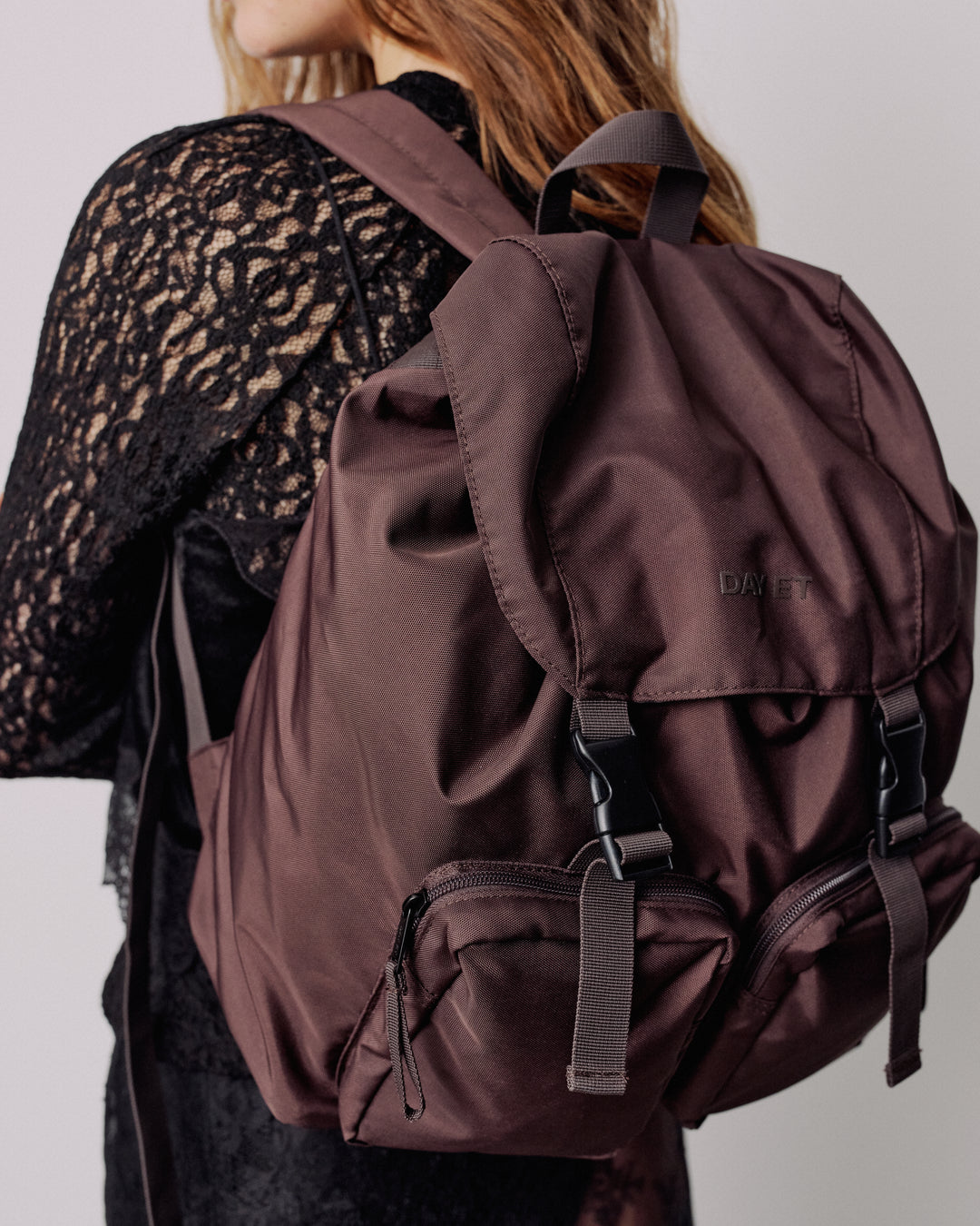 Large Tonal Nylon Backpack
