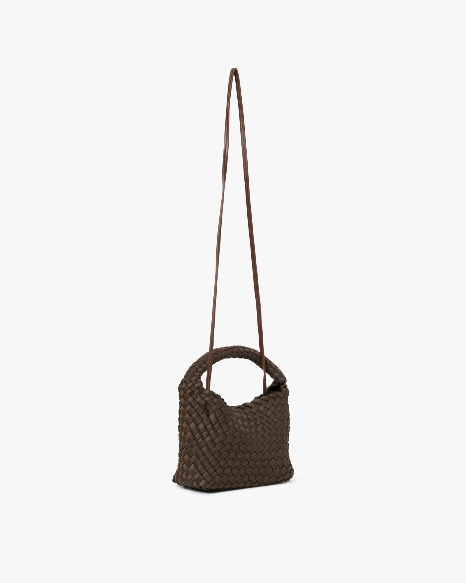 Small Hand-Braided Neoprene Crossbody Handbag