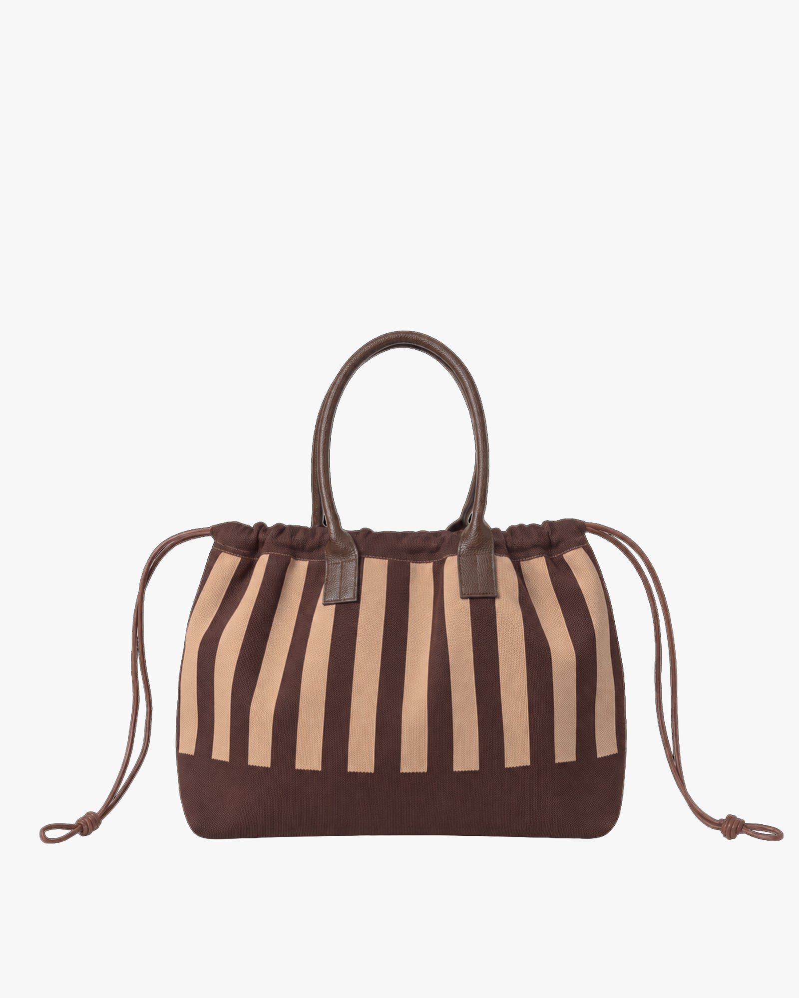Large Striped Knit Shoulder Bag