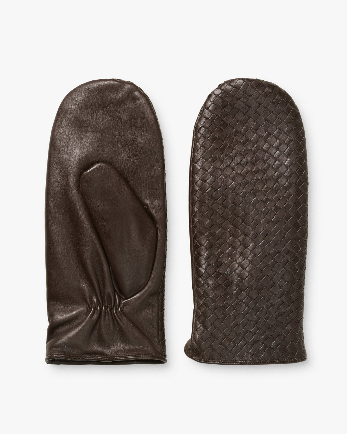 Leather Braided Mittens